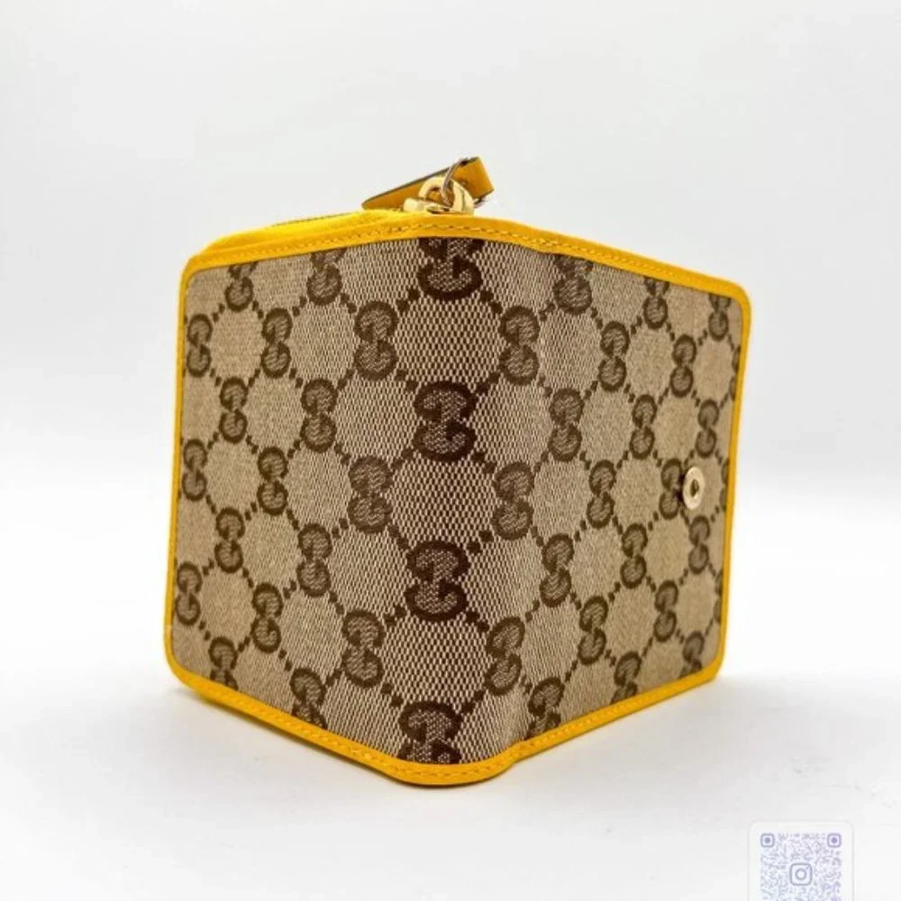 GUCCI Yellow and Brown GG Compact Bifold Wallet - Authenticated - Picture 12 of 13
